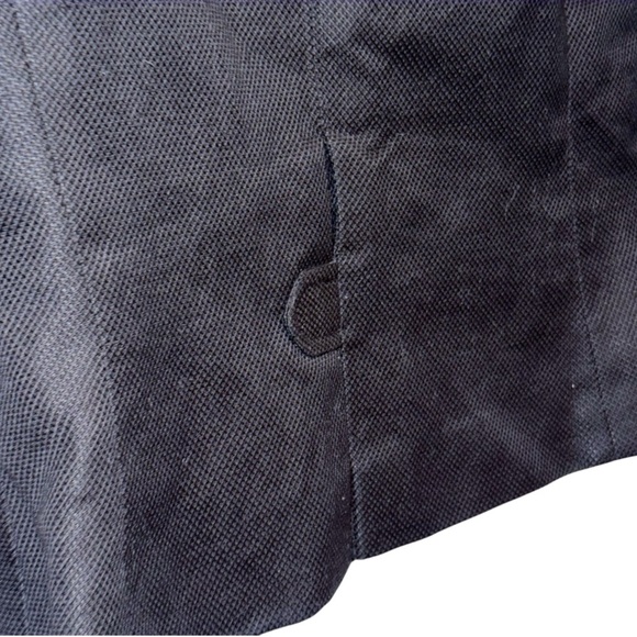 Ann Taylor Black Linen Blend Button-Front Blazer Sz 2 Crop Career Officecore - Picture 9 of 12